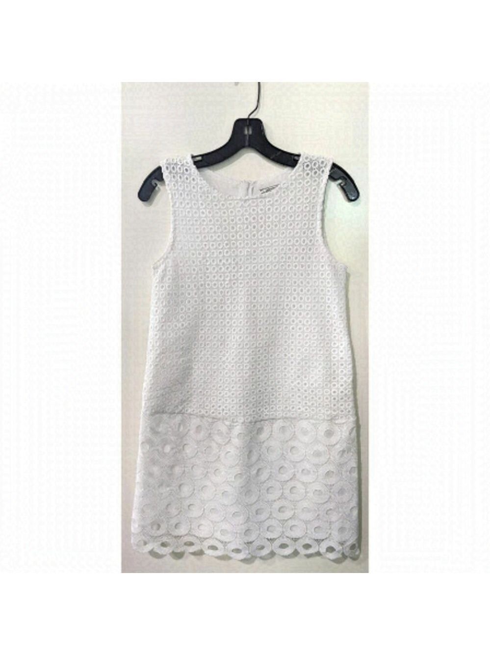MAYORAL | Girls Sleeveless Eyelet Dress in White